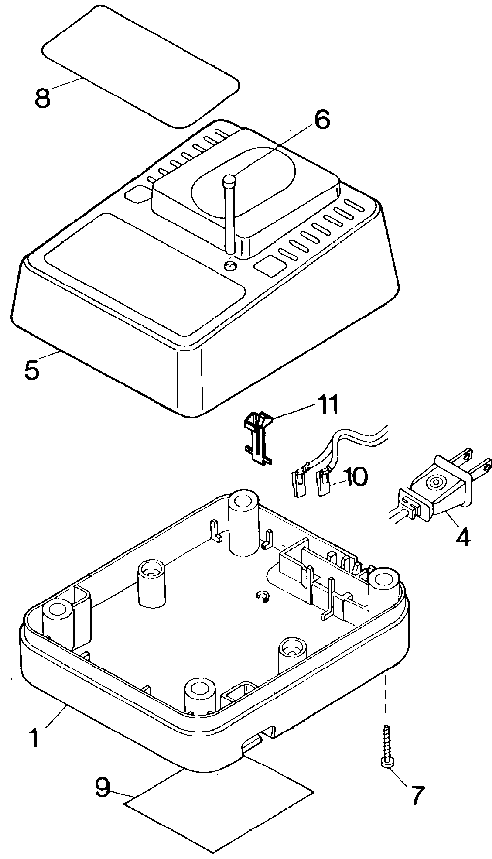 Exploded Diagram A Diagram and Parts List for 69-79030 Type 2 Black and Decker Charger